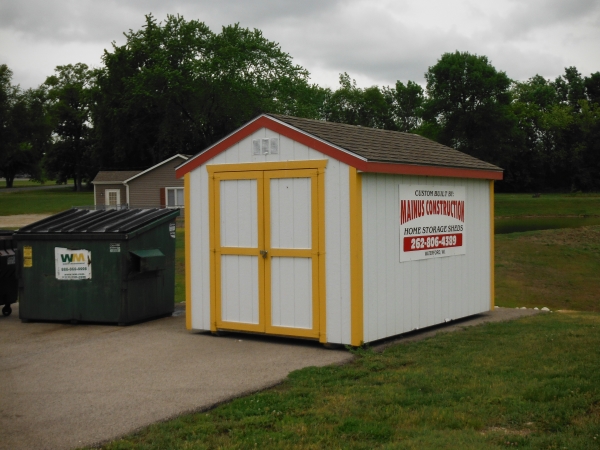 Storage shed on display